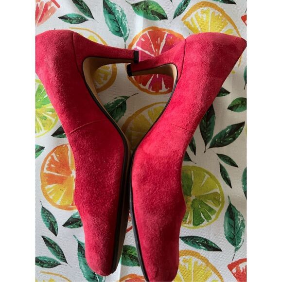 Clarks Artisan Women's Delsie Bliss Red Suede Comfort Pumps Size 9.5 M - Picture 8 of 11